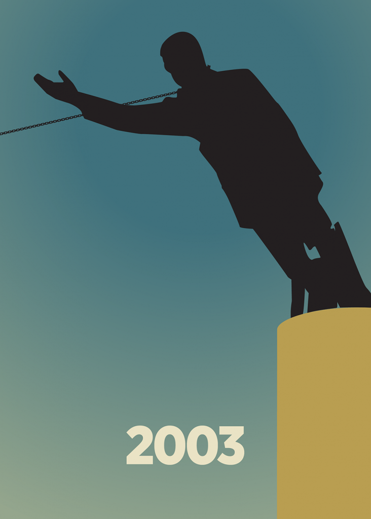 2003 : Statue de Saddam