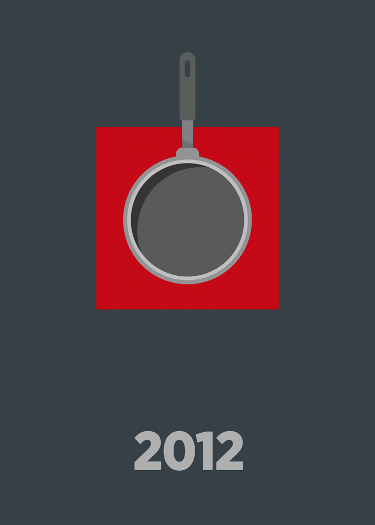 2012 : Carrés rouges et casseroles